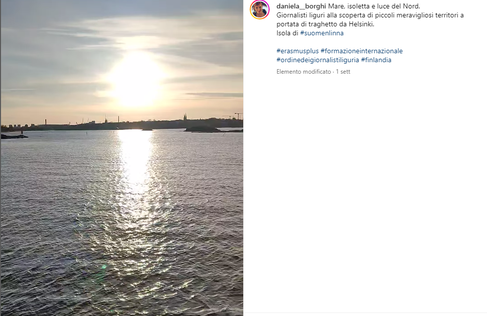 Il post su Instagram di Daniela Borghi