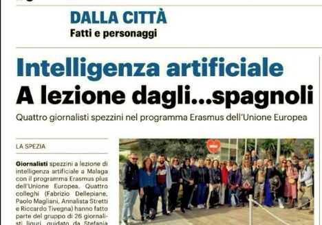 Rassegna stampa 3 aprile sulla "Nazione" sezione Fatti e personaggi - l'articolo su Erasmus+ formazione a Torremolinos - Malaga