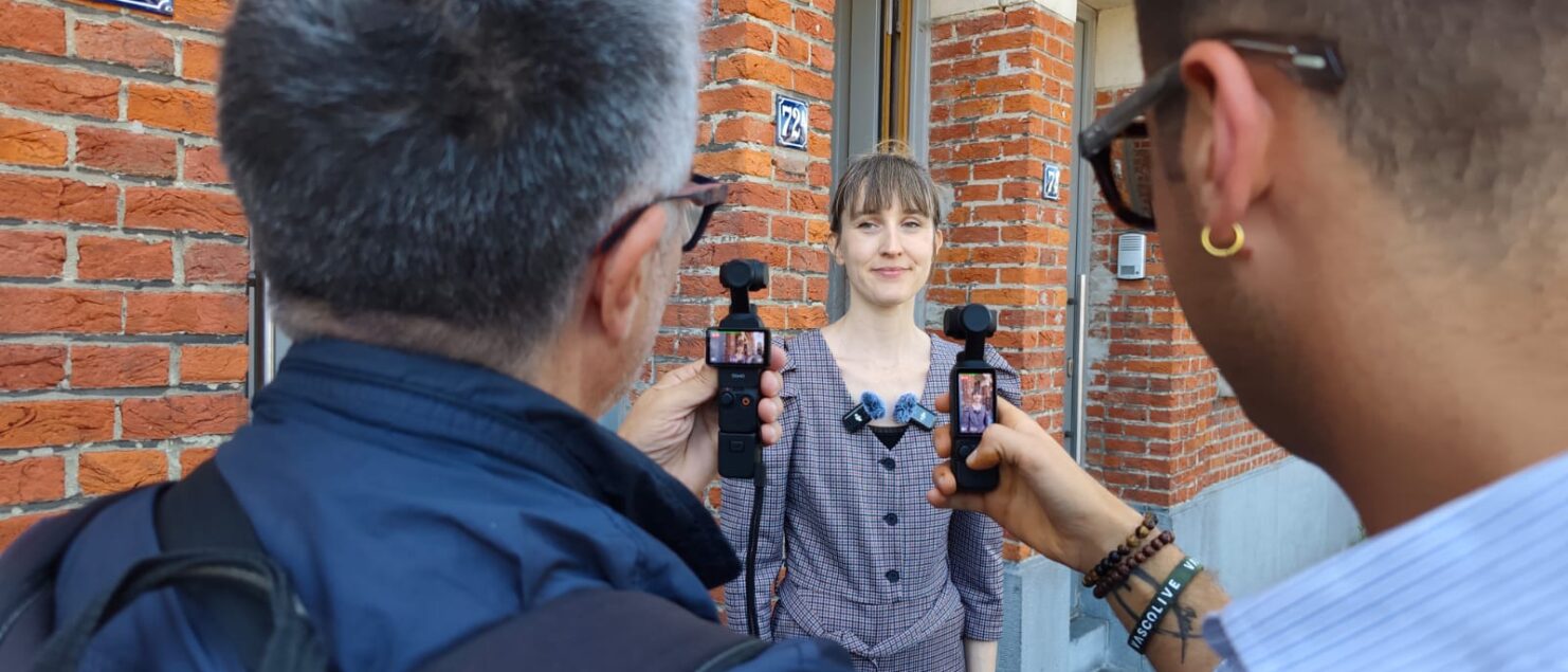 Intervista sul campo per il progetto di rigenerazione a Molenbeek